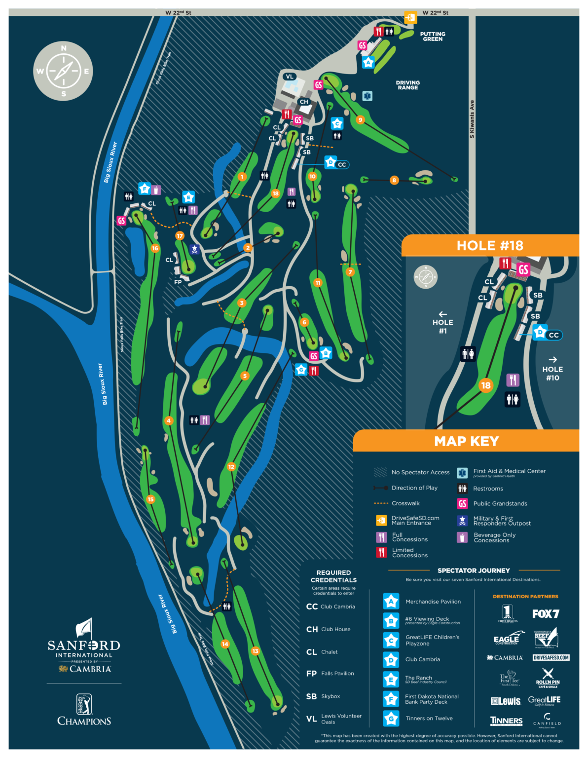 Sanford International Course and Event Map